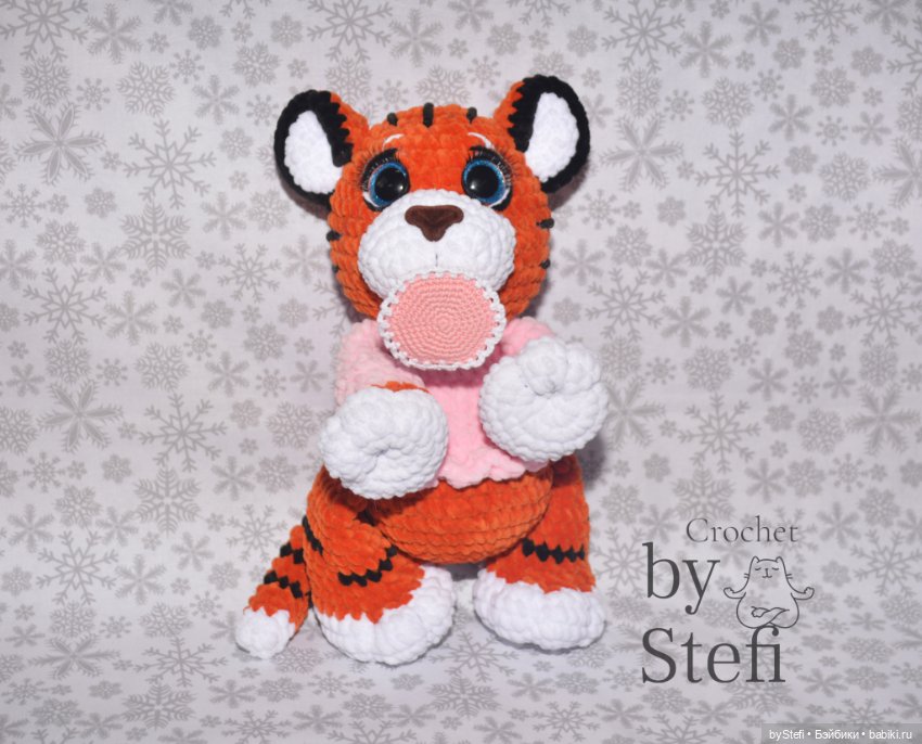 Тигряшка Путяшка. Символ 2022. Авторская работа. Чуть больше 30 см плюшевости (фото 2)