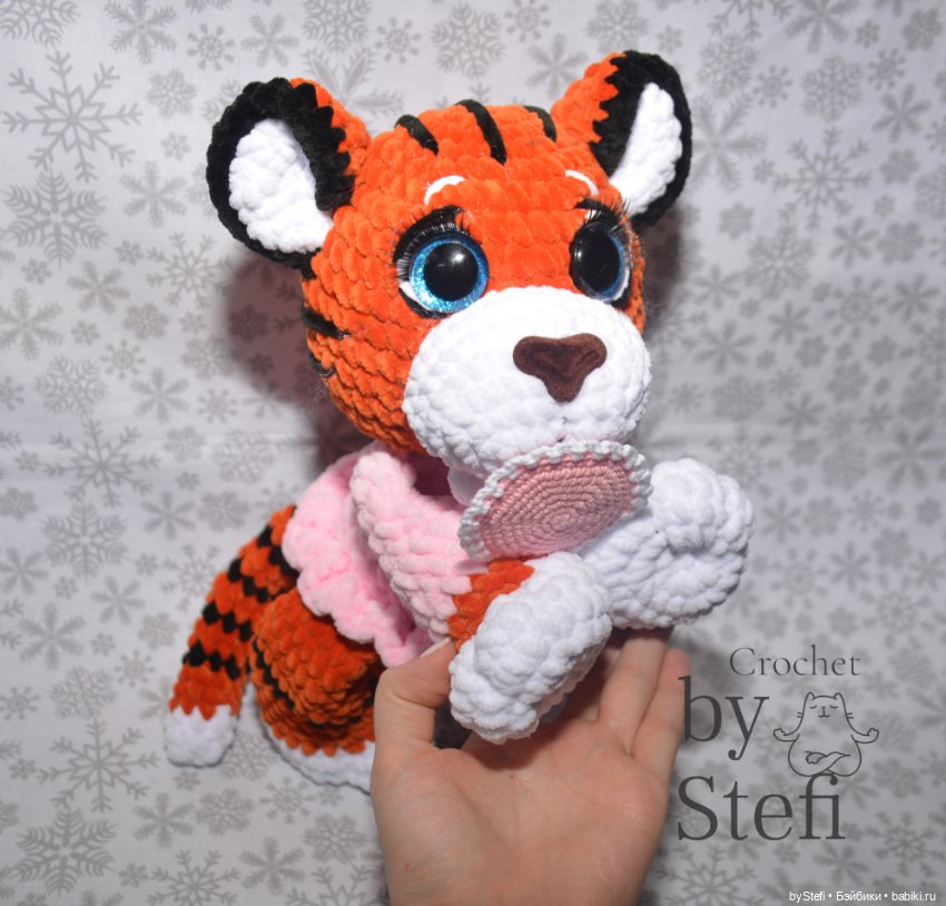 Тигряшка Путяшка. Символ 2022. Авторская работа. Чуть больше 30 см плюшевости (фото 8)