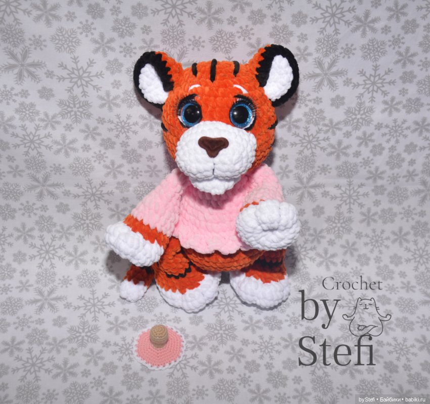 Тигряшка Путяшка. Символ 2022. Авторская работа. Чуть больше 30 см плюшевости (фото 5)