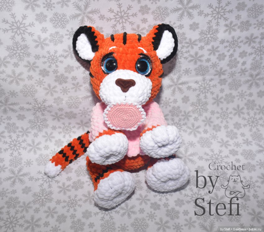 Тигряшка Путяшка. Символ 2022. Авторская работа. Чуть больше 30 см плюшевости (фото 10)