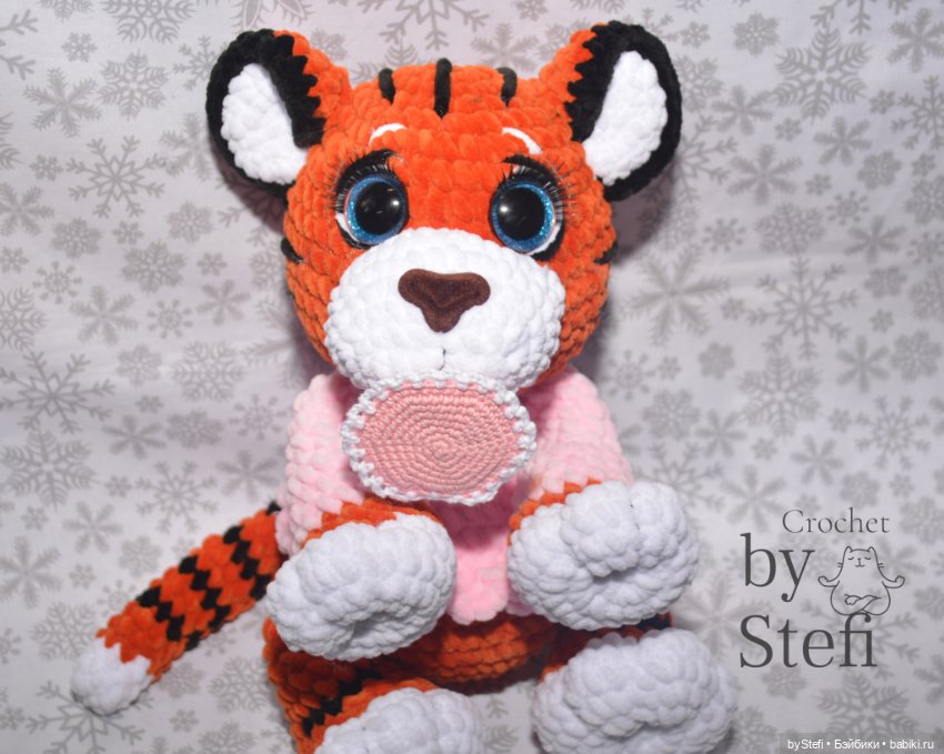 Тигряшка Путяшка. Символ 2022. Авторская работа. Чуть больше 30 см плюшевости