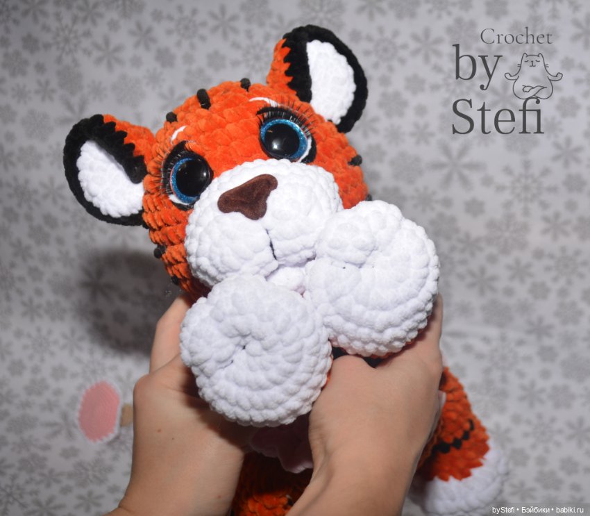 Тигряшка Путяшка. Символ 2022. Авторская работа. Чуть больше 30 см плюшевости