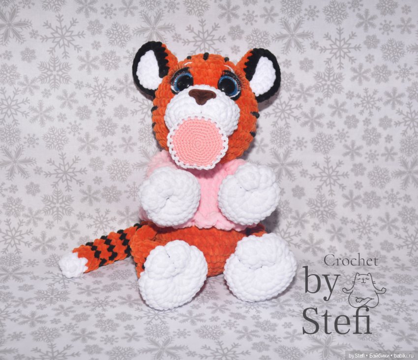 Тигряшка Путяшка. Символ 2022. Авторская работа. Чуть больше 30 см плюшевости