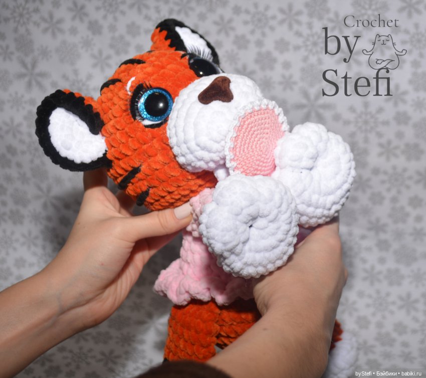 Тигряшка Путяшка. Символ 2022. Авторская работа. Чуть больше 30 см плюшевости