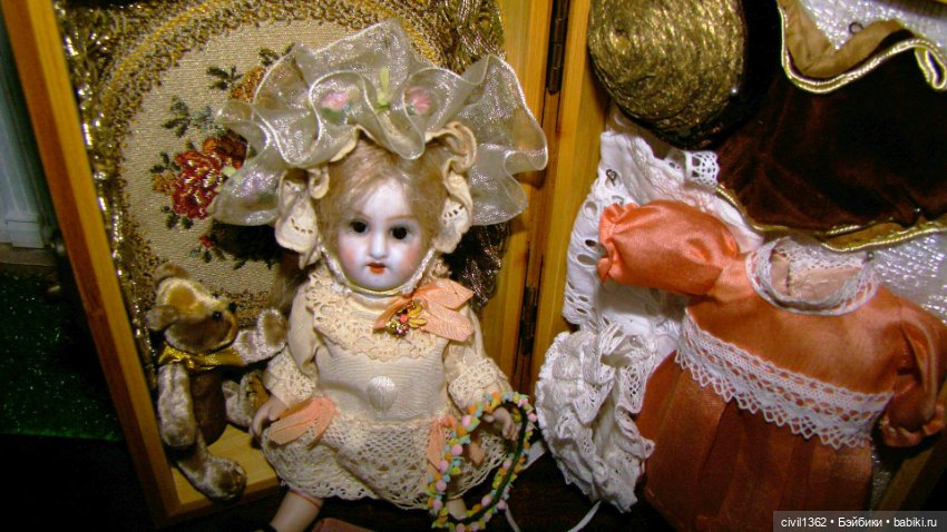 Куколка на ладошке — Антикварные куклы Mignonette (Миньонетта): карманные (фото 3)