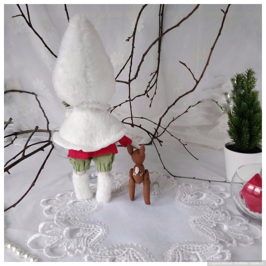 Верочка и Оленёнок — Авторские текстильные куклы: Вальдорфские (фото 3)