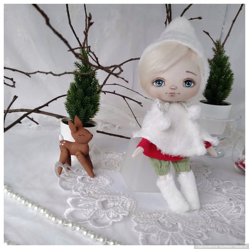 Верочка и Оленёнок — Авторские текстильные куклы: Вальдорфские (фото 5)