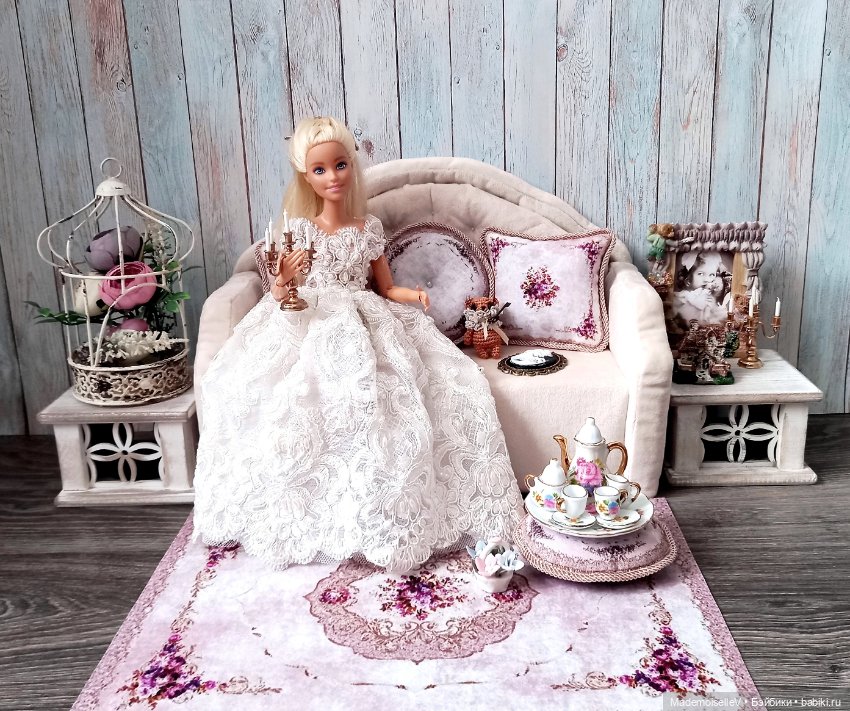 Коллекция ковров и подушек "Нежность" в сиреневом цвете