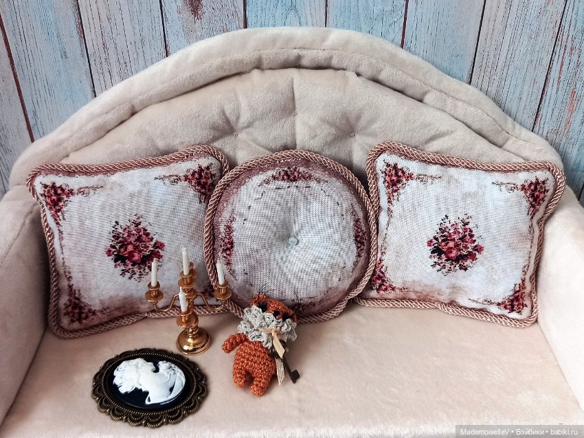 Коллекция ковров и подушек "Нежность" в бежевом цвете (фото 7)