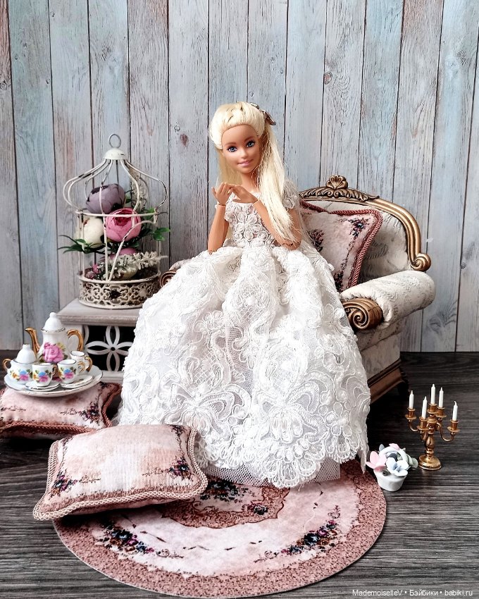 Коллекция ковров и подушек "Нежность" в бежево-голубом цвете