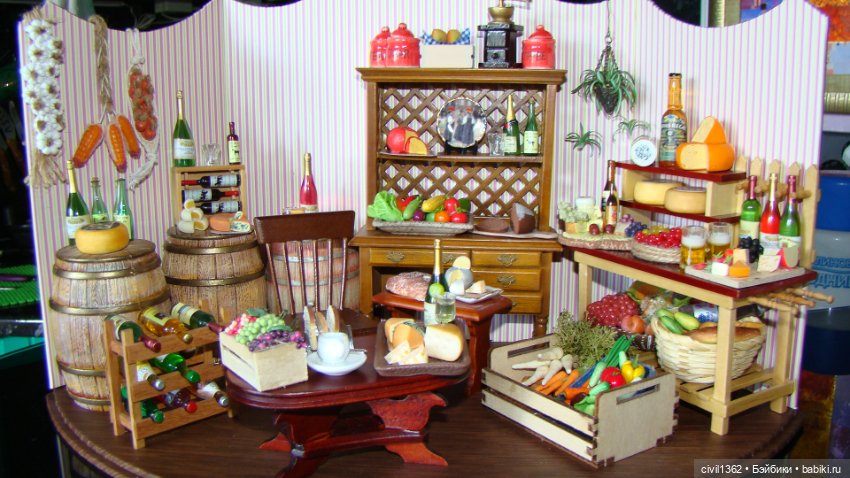 Диорама Винно-сырная масштаб 1:12