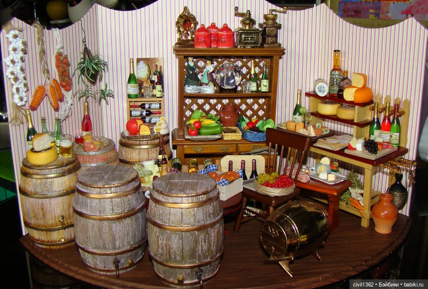 Диорама Винно-сырная масштаб 1:12