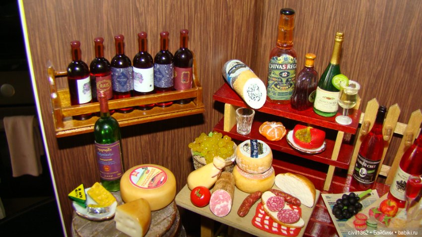 Диорама Винно-сырная масштаб 1:12