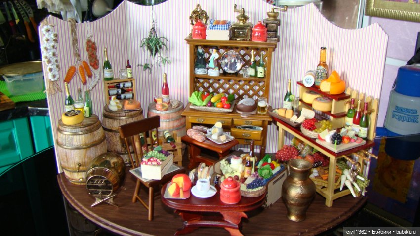 Диорама Винно-сырная масштаб 1:12