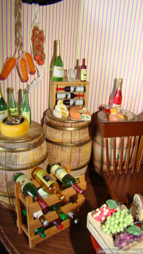 Диорама Винно-сырная масштаб 1:12