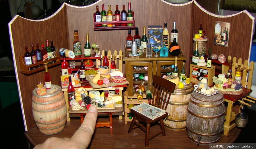 Диорама Винно-сырная масштаб 1:12