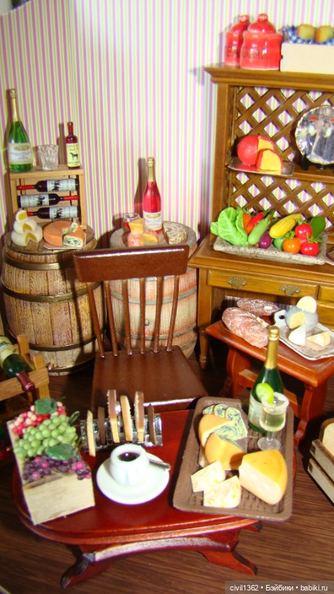 Диорама Винно-сырная масштаб 1:12