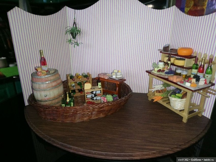Диорама Винно-сырная масштаб 1:12