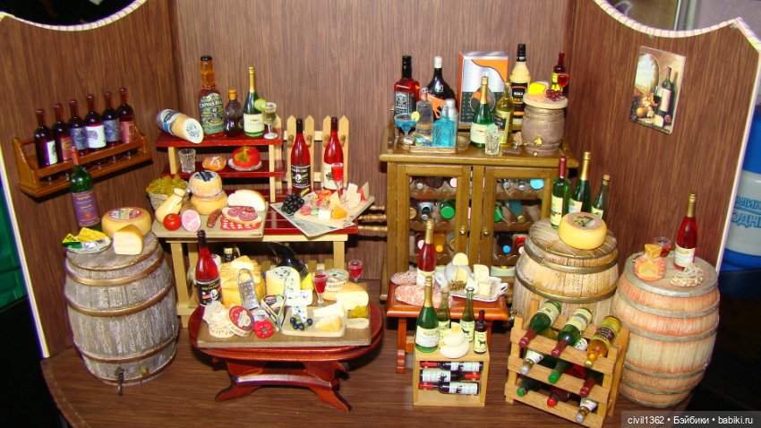Диорама Винно-сырная масштаб 1:12