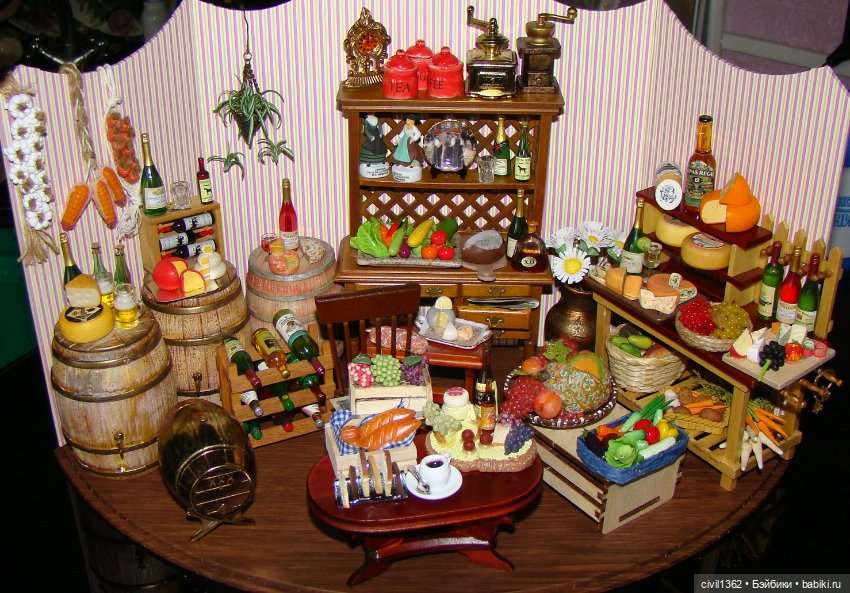 Диорама Винно-сырная масштаб 1:12