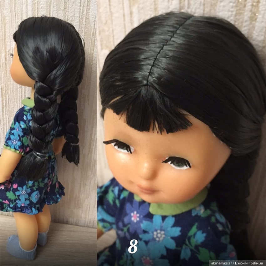 Как я делала паричок кукле СССР Адриане Аским (фото 9)