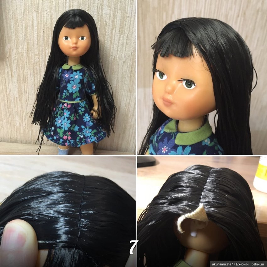 Как я делала паричок кукле СССР Адриане Аским (фото 8)