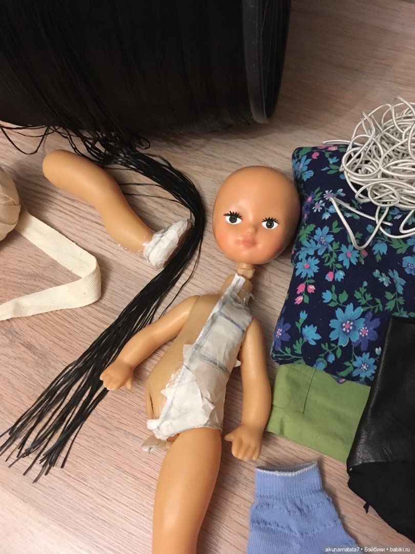 Как я делала паричок кукле СССР Адриане Аским