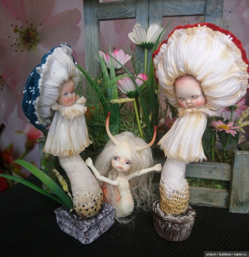 Про любовь и мухоморы — Текстильные игрушки и примитивы: кофейные (фото 7)