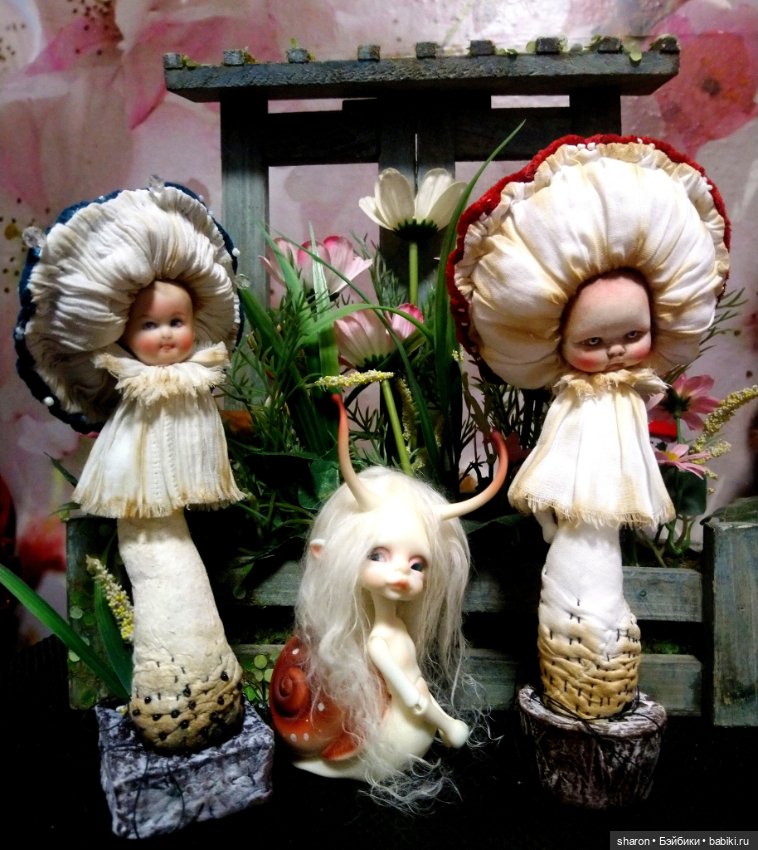 Про любовь и мухоморы — Текстильные игрушки и примитивы: кофейные (фото 6)