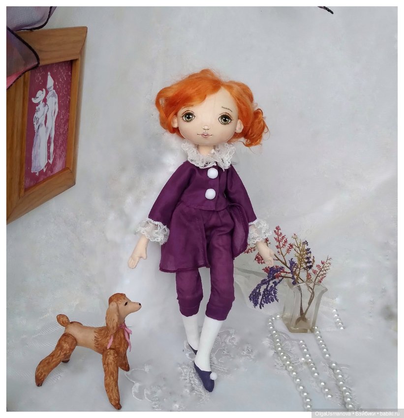Девочка Пьеро — Авторские текстильные куклы: Вальдорфские (фото 5)