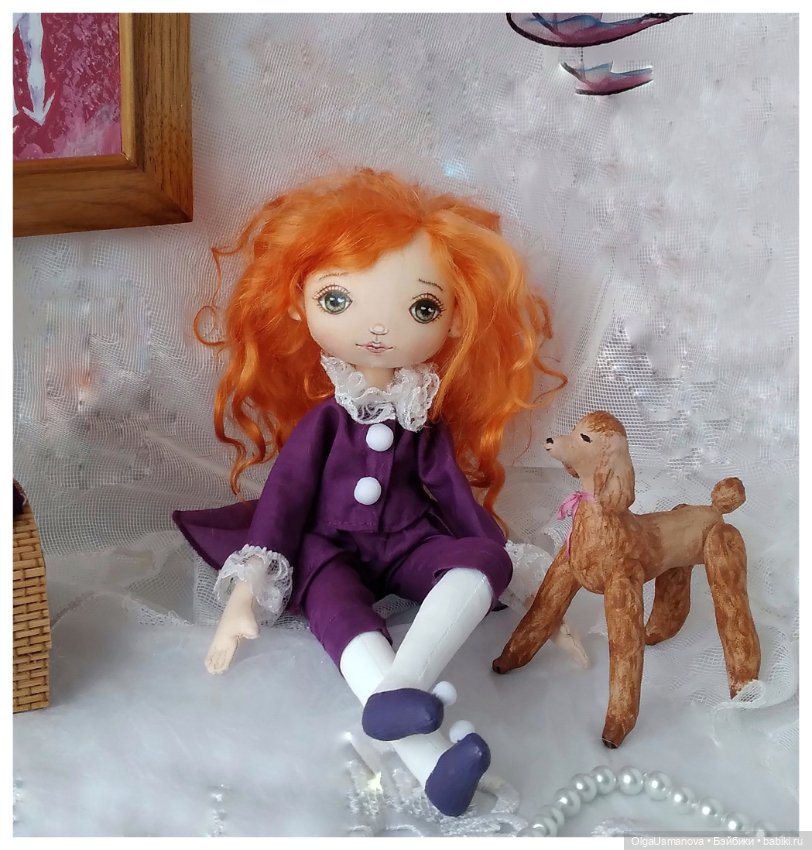 Девочка Пьеро — Авторские текстильные куклы: Вальдорфские