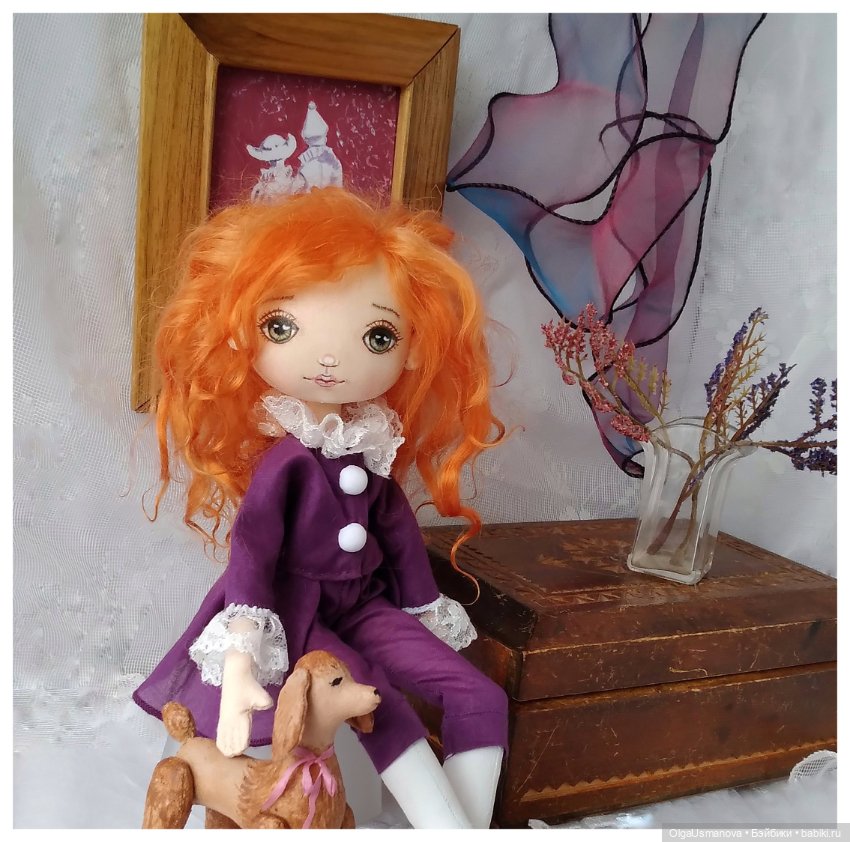 Девочка Пьеро — Авторские текстильные куклы: Вальдорфские (фото 8)