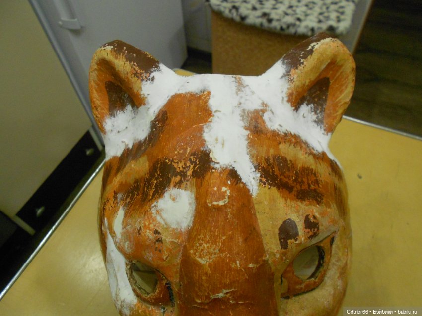 Старинная маска ТИГРА. Восстановление. Часть 2. Финал. И дополнительно: Маски "До и после реставрации" (фото 2)