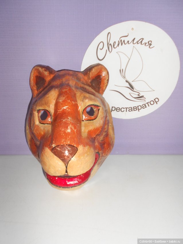 Старинная маска ТИГРА. Восстановление. Часть 2. Финал. И дополнительно: Маски "До и после реставрации" (фото 4)