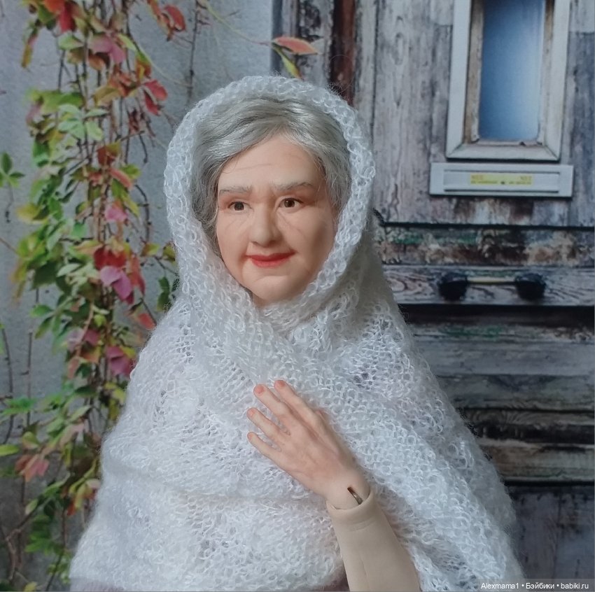 Авторская шарнирная кукла бабушка Татьяна 24 см от Александры Соцковой (фото 6)