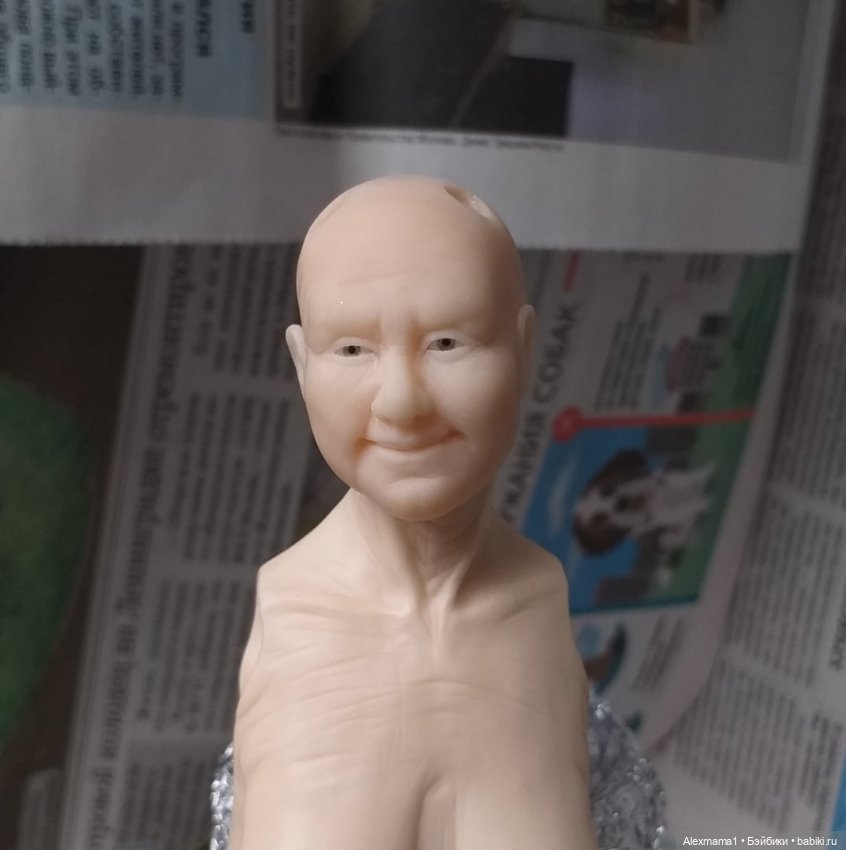 Авторская шарнирная кукла бабушка Татьяна 24 см от Александры Соцковой