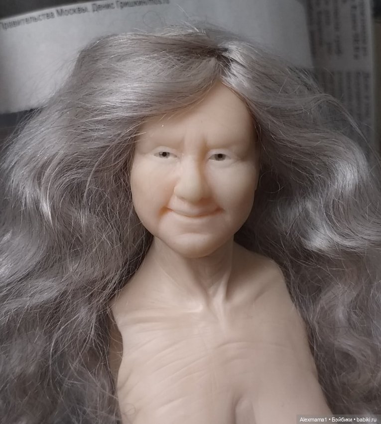 Авторская шарнирная кукла бабушка Татьяна 24 см от Александры Соцковой (фото 2)