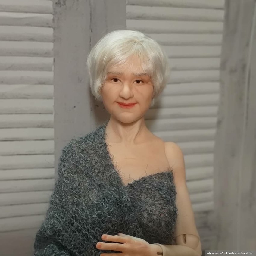 Авторская шарнирная кукла бабушка Татьяна 24 см от Александры Соцковой (фото 5)