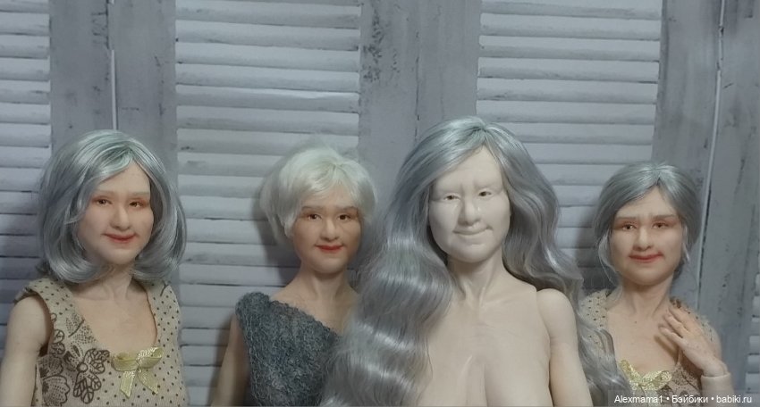 Авторская шарнирная кукла бабушка Татьяна 24 см от Александры Соцковой