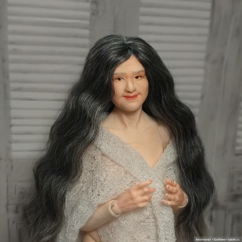 Авторская шарнирная кукла бабушка Татьяна 24 см от Александры Соцковой (фото 3)