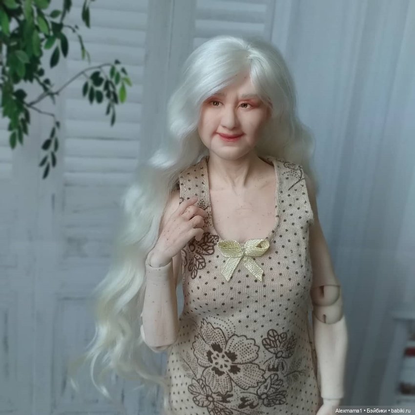 Авторская шарнирная кукла бабушка Татьяна 24 см от Александры Соцковой (фото 9)