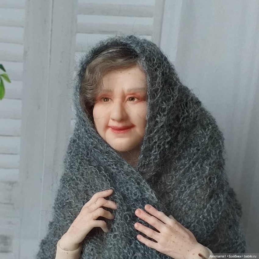 Авторская шарнирная кукла бабушка Татьяна 24 см от Александры Соцковой (фото 8)