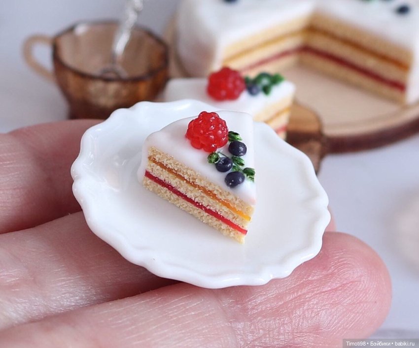 Мой полимерный тортик — Кукольная миниатюра своими руками: еда (фото 5)