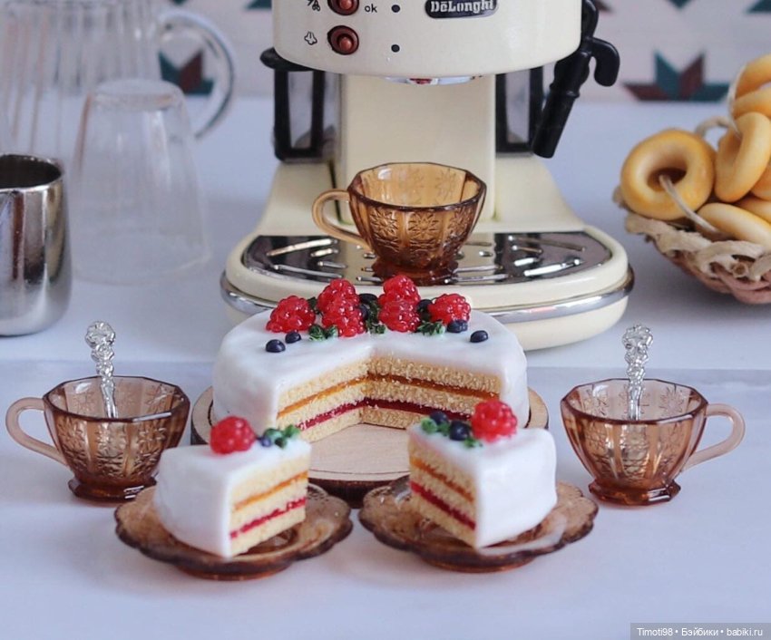 Мой полимерный тортик — Кукольная миниатюра своими руками: еда (фото 6)