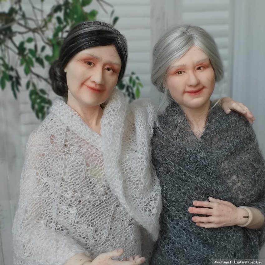 Авторская шарнирная кукла бабушка Татьяна 24 см от Александры Соцковой