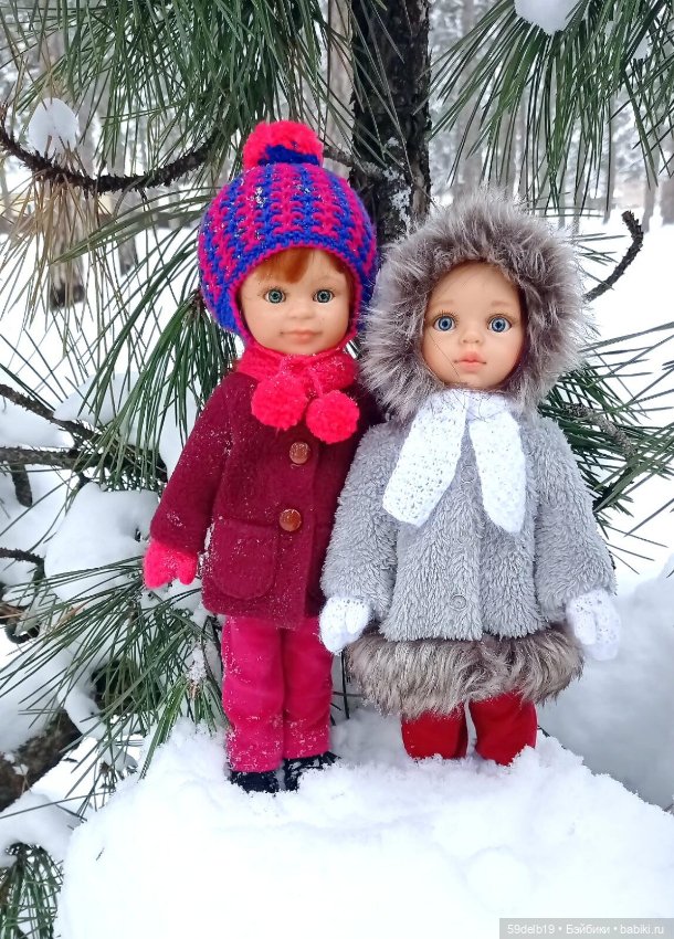 Две паолочки подружки в снежном лесу (фото 9)