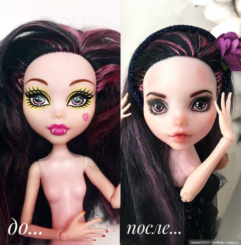 Как я себе на ДР в подарок куклу расписала (фото 6)