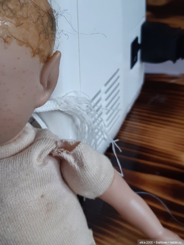 Как убрать остатки клея с головы куклы (фото 2)