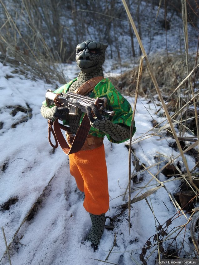 Большая серая ящерица — Авторские куклы ручной работы: текстильные (фото 9)