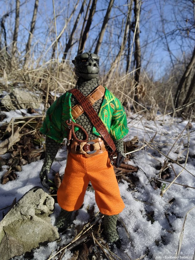 Большая серая ящерица — Авторские куклы ручной работы: текстильные (фото 7)